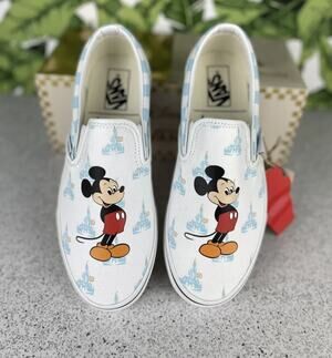 Disney 50th Anniversary Vans Collaboration Mickey Classic Slip Shoes Mens Size 9
